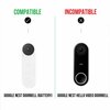 Wasserstein Doorbell Vertical Adjustable Mount, for Google Nest Doorbell Battery, Made for Google Nest NestDB2VerMtBlkUSA